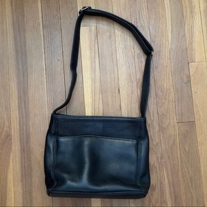 Black leather coach bag